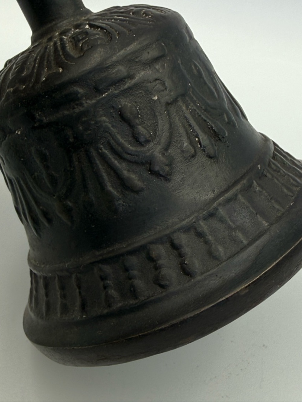 Antique Black Metal Tibetan Buddhist Ceremonial Ritual Prayer Bell - Picture 6 of 8